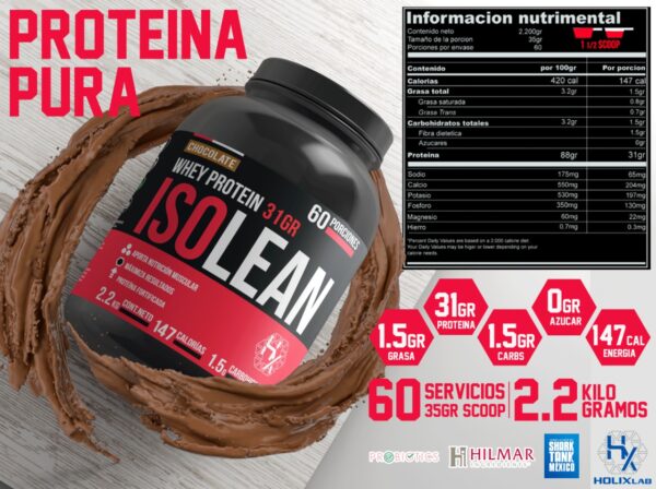 PROTEINA CHOCOLATE ISOLEAN 2KG HOLIX